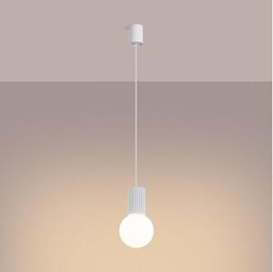 Sollux SL.1709 - Luster na lanku HALO 1xG9/8W/230V pr. 12 cm biela
