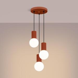 Sollux SL.1730 - Luster na lanku HALO 3xG9/8W/230V pr. 25 cm oranžová
