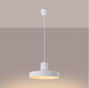 Sollux SL.1702 - Luster na lanku BILO 1xE27/15W/230V pr. 35 cm biela