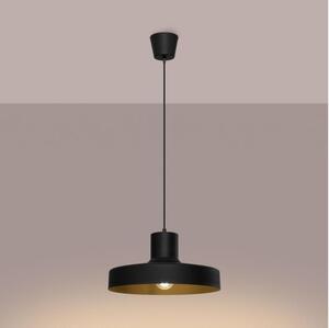 Sollux SL.1703 - Luster na lanku BILO 1xE27/15W/230V pr. 35 cm čierna