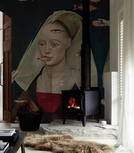 WALLCOLORS Nordic lady wallpaper - tapeta