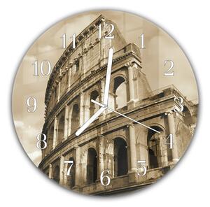 Nástenné hodiny okrúhle pr.30cm Rím a koloseum - plexi