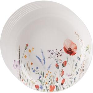 Orion Súprava porcelánových hlbokých tanierov Mak 20,5 cm, 6 ks