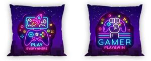 Obliečka na vankúš Gamer Neon 40x40 cm FARO