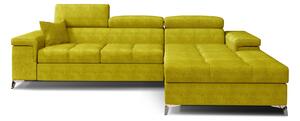 Moderná rohová sedačka Relina, žltá Roh: Orientace rohu Levý roh