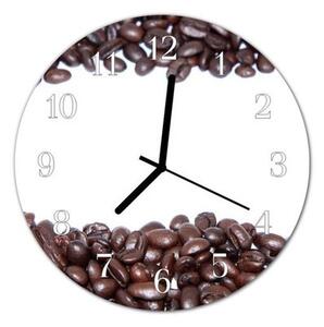 Nástenné hodiny káva pr.30cm II - plexi