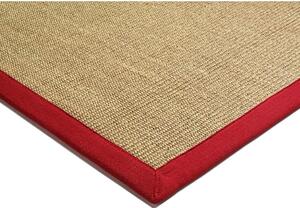 ASIATIC LONDON Sisal Linen/Red - koberec