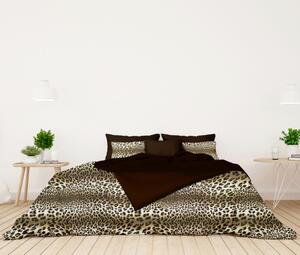 Ervi bavlnené obliečky DUO - Leopard/hnedé