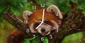 Nástenné hodiny panda 30x60cm - plexi