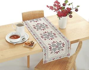 Vianočný gobelínový behúň na stôl Trikot Chenille IT024 Farba Viacfarebná Rozmery 40x130 cm