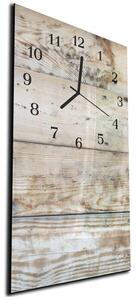 Nástenné hodiny 30x60cm bielené drevo - plexi