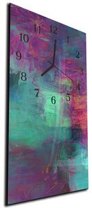 Nástenné hodiny 30x60cm pozadia v akrylových farbách - plexi