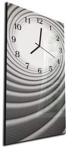 Nástenné hodiny šedý abstrakt 30x60cm XX - plexi