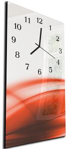 Nástenné hodiny červená vlna 30x60cm III - plexi