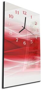 Nástenné hodiny 30x60cm červeno biely vektor - plexi