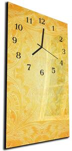 Nástenné hodiny 30x60cm zlato žltá textúra - plexi