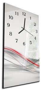 Nástenné hodiny šedý abstrakt 30x60cm XXI - plexi