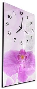 Nástenné hodiny orchidea 30x60cm XIV - plexi