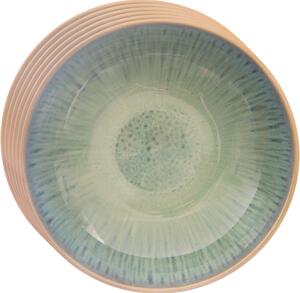 Orion Sada keramických hlbokých tanierov Glaze zelená 20,5 cm, 6 ks