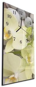 Nástenné hodiny orchidea 30x60cm XX - plexi