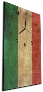 Nástenné hodiny 30x60cm drevená vlajka Taliansko - plexi