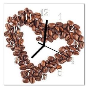 Nástenné hodiny káva 30x30cm V - plexi