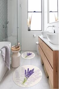 Fialové/béžové kúpeľňové predložky v súprave 2 ks ø 100 cm – Mila Home