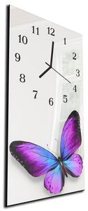 Nástenné hodiny motýľ 30x60cm I - plexi