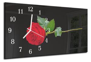 Nástenné hodiny ruže 30x60cm IV - plexi