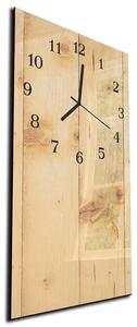 Nástenné hodiny 30x60cm surové prírodné drevo - plexi