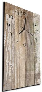 Nástenné hodiny 30x60cm zvislé staré drevené lišty - plexi