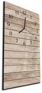 Nástenné hodiny 30x60cm drevené dubové lišty - plexi