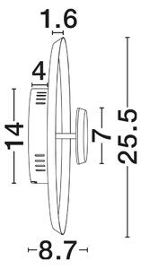 Minimalistické nástenné svietidlo Dorell 25 Biela