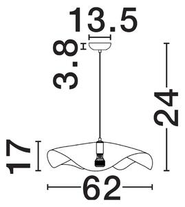 LED moderný luster Wabi 62 Biela