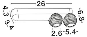 Minimalistické nástenné svietidlo Notic 26 Biela 3000K