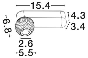 Minimalistické nástenné svietidlo Notic 15 Biela 2700K