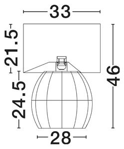 Moderná stolová lampa Umi Prírodná