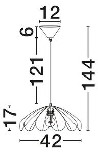 LED moderný luster Flare Hnedá