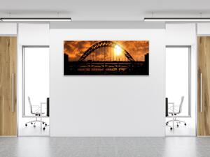 Obraz sklenený most v západu slnka - 50 x 100 cm