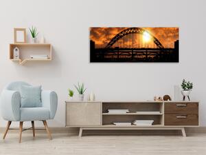 Obraz sklenený most v západu slnka - 30 x 40 cm