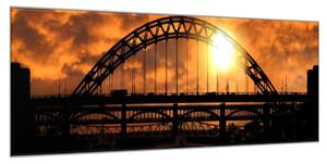 Obraz sklenený most v západu slnka - 40 x 60 cm