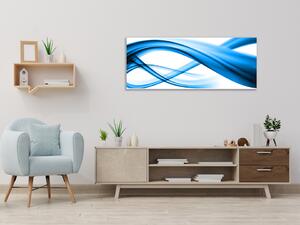 Obraz sklenený modrá vlna - 30 x 40 cm