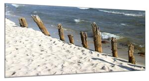 Obraz sklenený more a pláž - 50 x 70 cm