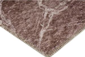Koňakovohnedo-krémový prateľný koberec 80x50 cm - Vitaus