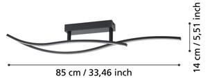 Eglo 901206 - LED Stropné svietidlo GRISOLIA LED/12W/230V 4000K čierna