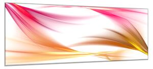 Obraz sklenený abstrakt ružovo žltý - 50 x 70 cm