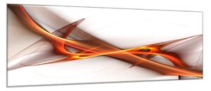 Obraz sklenený abstrakt oranžová vlna - 40 x 60 cm