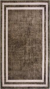 Hnedý prateľný koberec behúň 200x80 cm - Vitaus
