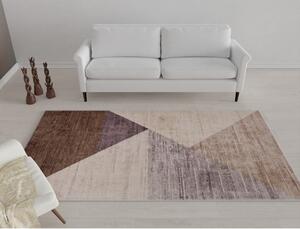 Hnedo-béžový prateľný koberec 80x50 cm - Vitaus