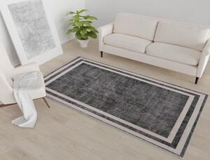 Sivo-krémový prateľný koberec 150x80 cm - Vitaus